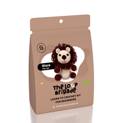 The LOOP Brigade: DIY Crochet Plush Toy Complete Kit For Beginners - Blaze the Lion Simple Exclusive 