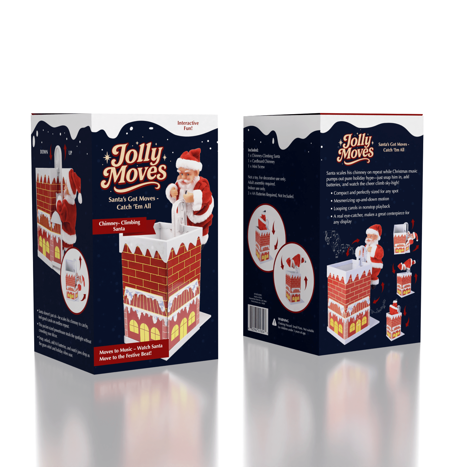 Jolly Moves: Santa Claus Toy Climbing Chimney Simple Exclusive 