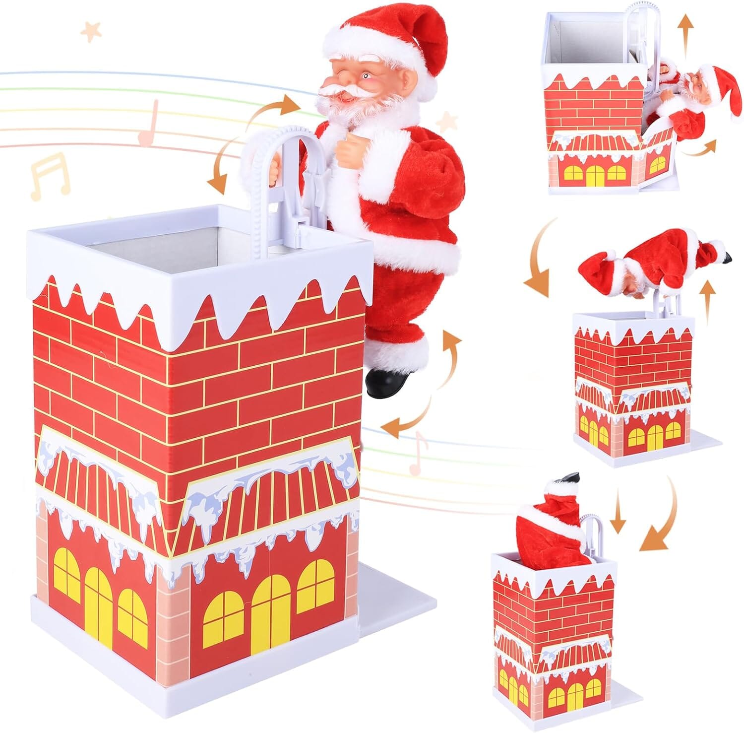 Jolly Moves: Santa Claus Toy Climbing Chimney Simple Exclusive 