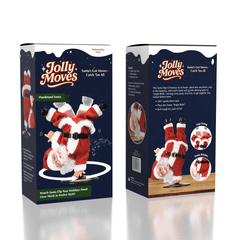 Jolly Moves: Breakdancing Handstand Santa Claus Fun Christmas Decor Simple Exclusive 