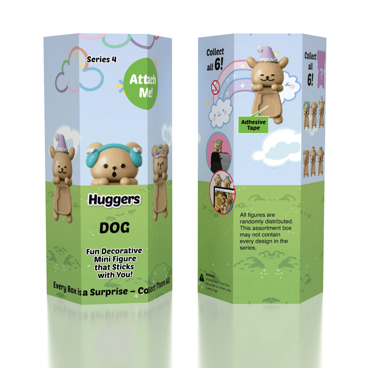 Dog Huggers: The Phone Hugging Animals Series 4 Collectable Figurine Blind Bag (1pc) Simple Exclusive 