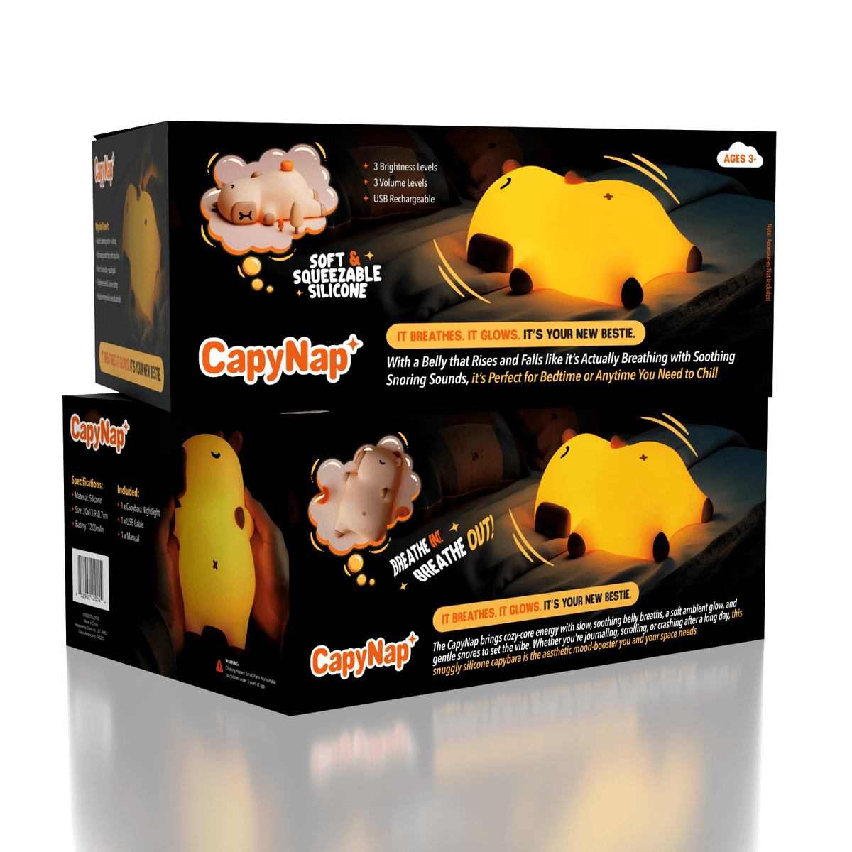 CapyNap Breathing Capybara Night Light Lamp Simple Exclusive 