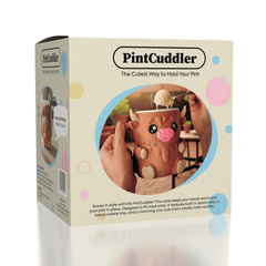 PintCuddler Cartoon Cow Ice Cream Pint Holder Kit (Includes 2 Spoons & Cookie Tray) Simple Exclusive 