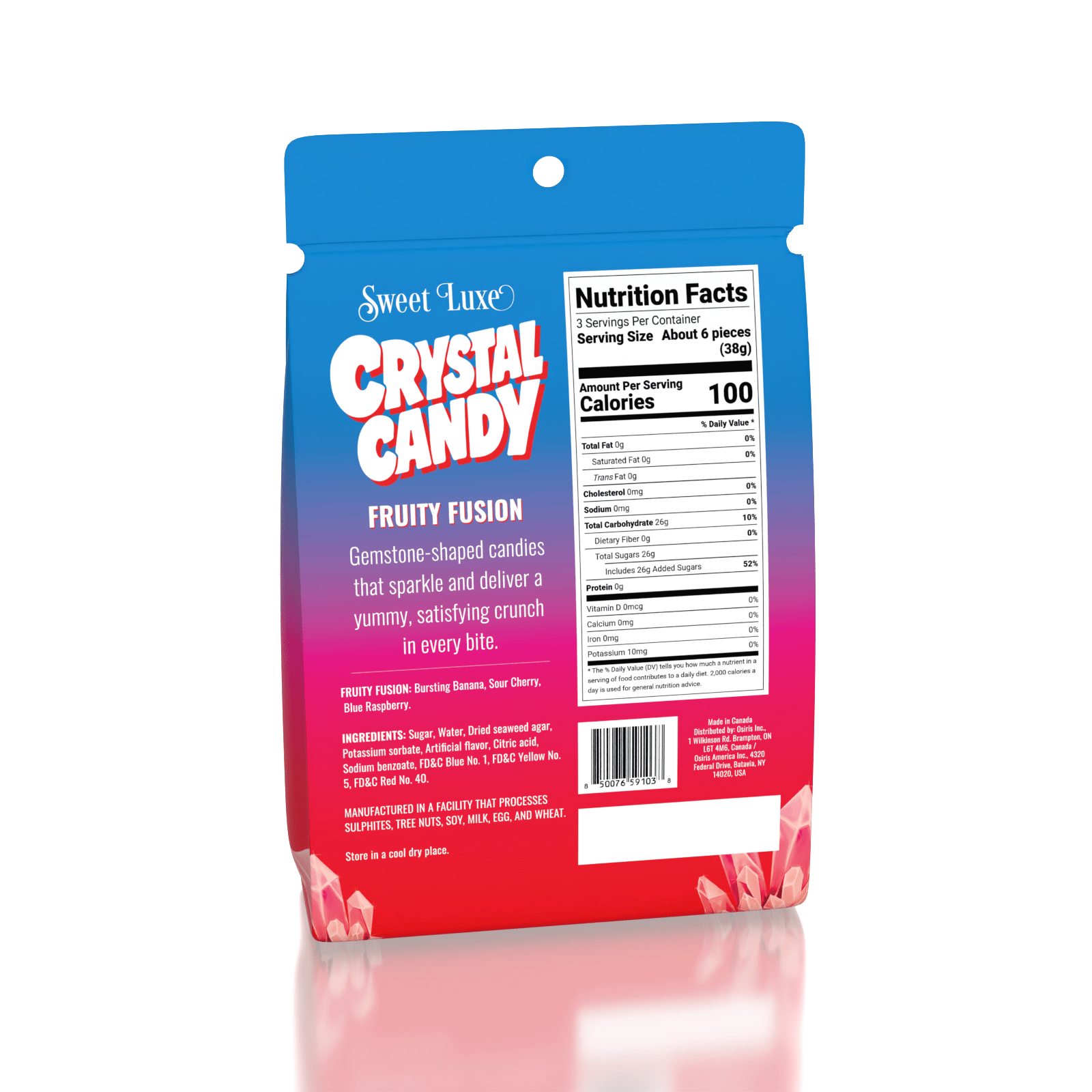 Sweet Luxe™ Extra Crunchy Crystal Candy - Fruity Fusion Flavor Mix Simple Sweet Luxe 