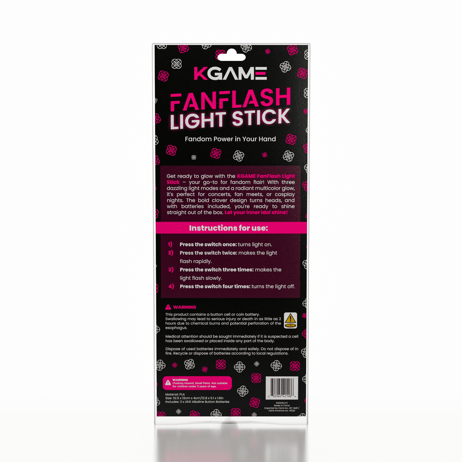KGAME FanFlash KPop Flashing Light Stick (1pc) Simple KGAME 