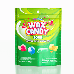 WaxYums! Chewy Gushing Sour Wax Candy Bag (85g) Simple WaxYums! 