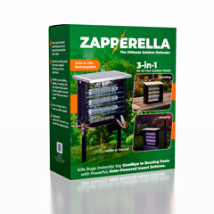 Zapperella 3-in-1 LED Solar Powered Bug Zapper Simple Exclusive 