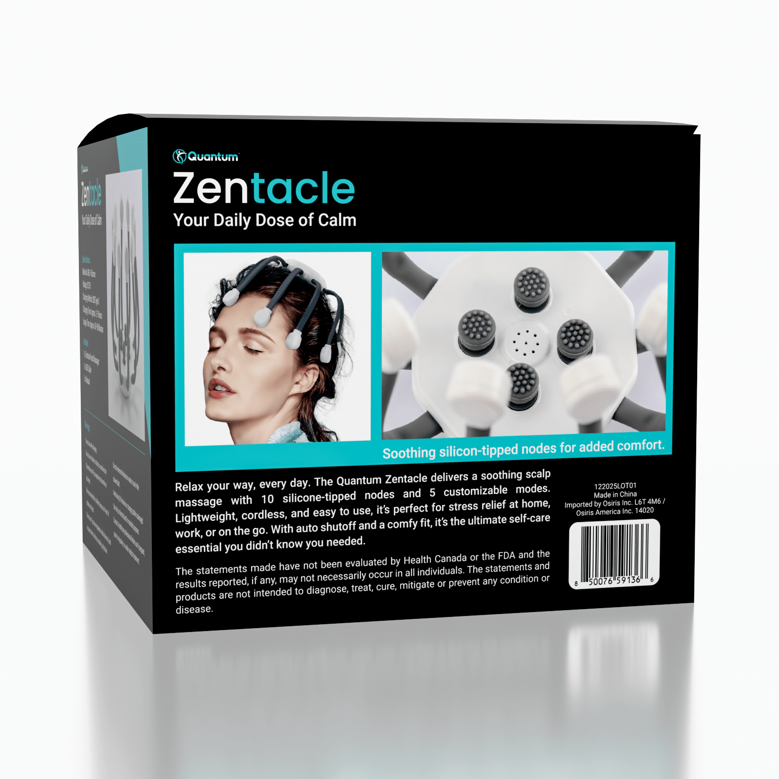 Quantum Zentacle 360-Degree Cordless Octopus Scalp & Head Massager Simple Quantum 