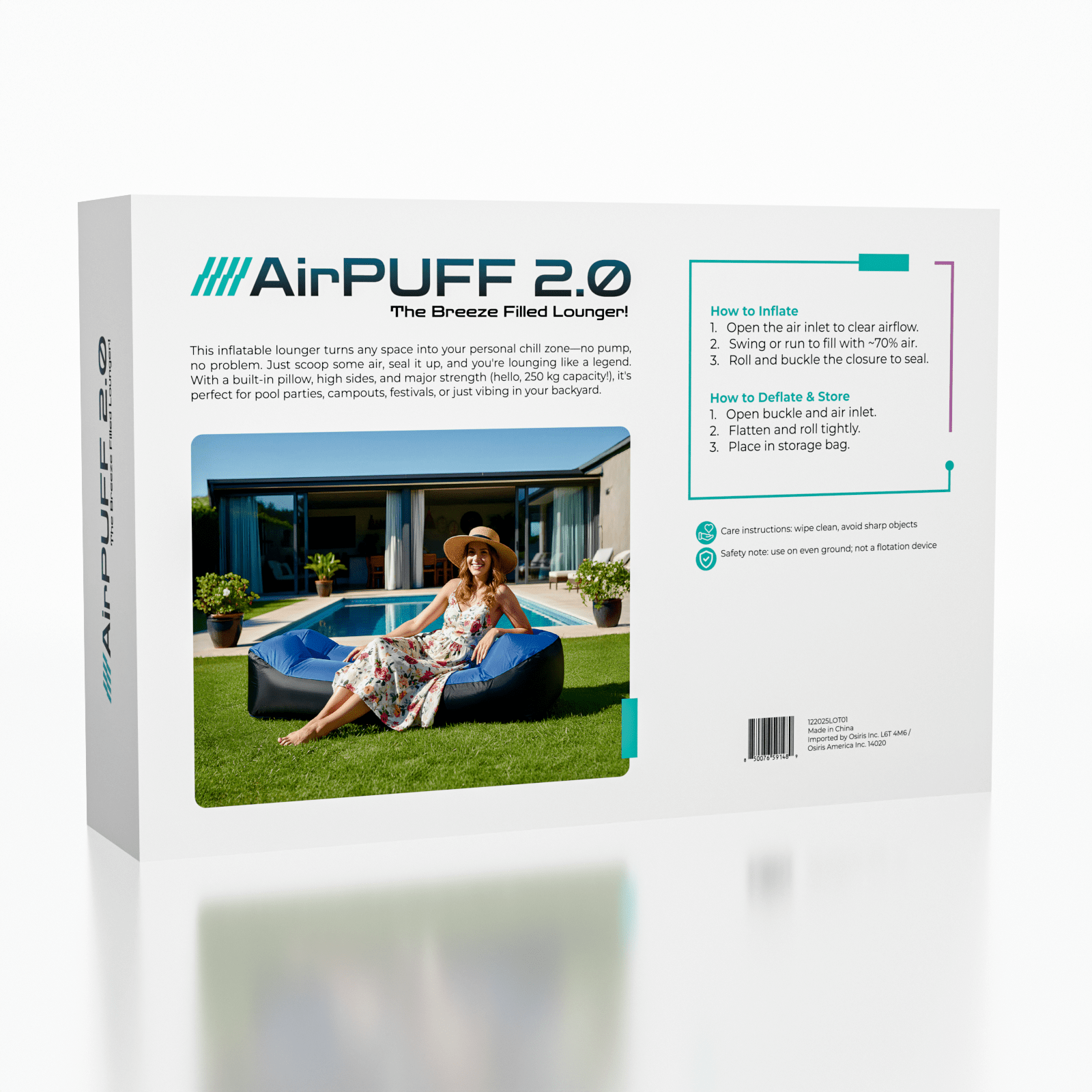 Air Puff 2.0: Inflatable Lounger Simple Showcase 