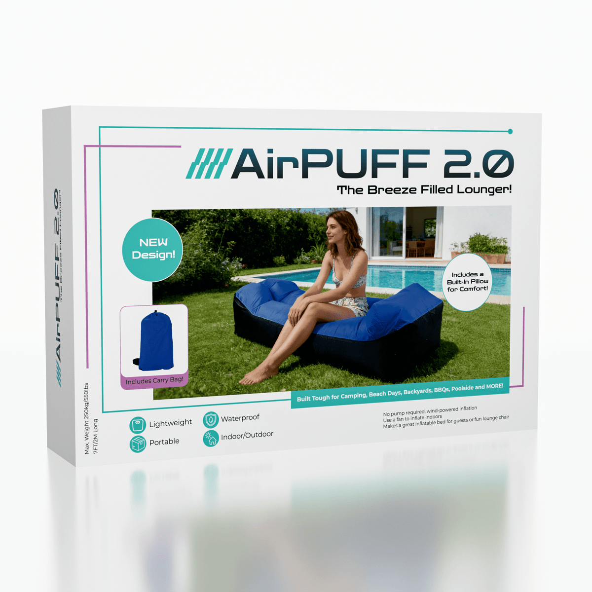 Air Puff 2.0: Inflatable Lounger Simple Showcase 