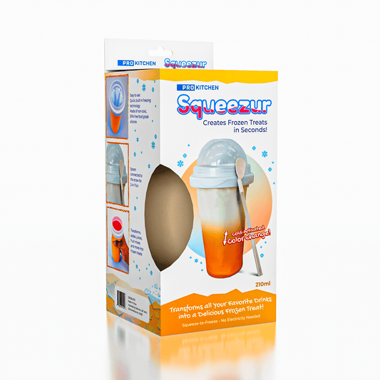 ProKitchen Squeezur Color-Changing Instant Slushie Maker Cup (1pc) Includes Straw/Spoon & Lid Simple ProKitchen Regular - 210mL Capacity 