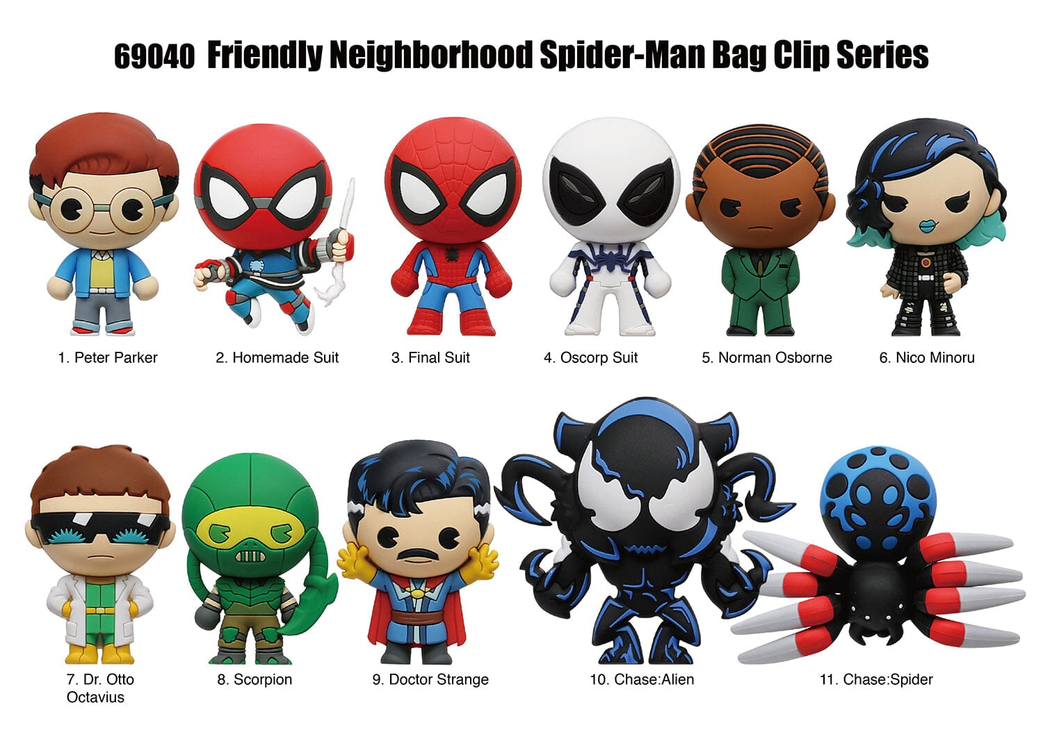 3D Anime: Marvel Your Friendly Neighborhood Spider-Man Series 2 Foam Bag Clip Blind Bag (1pc) Simple Marvel 