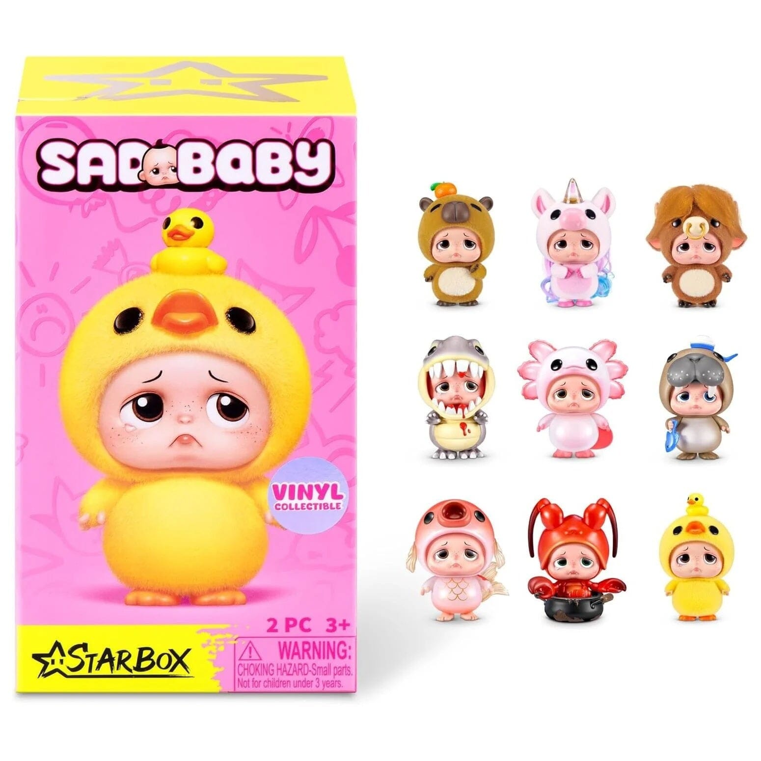 Starbox Sad Baby Animal Series 1 Figurine Blind Box (1pc) Simple Star box 