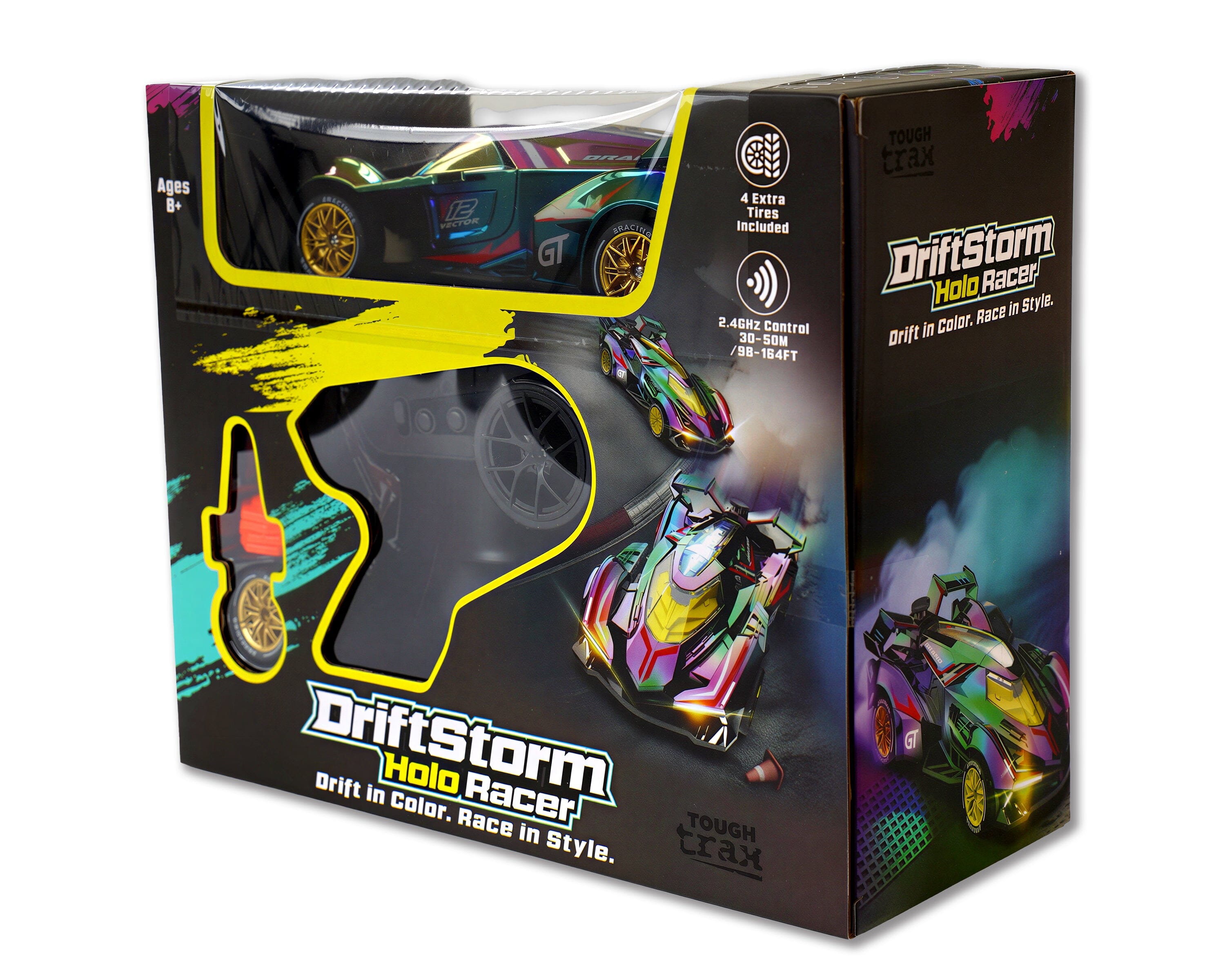 Tough Trax DriftStorm Holo Racer Holographic Drifting Remote Control Stunt Car Simple Tough Trax 