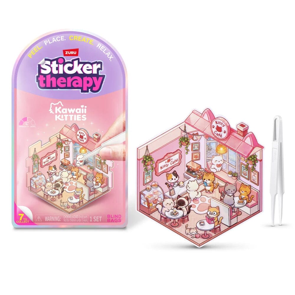 Sticker Therapy: Kawaii Kitties Set Series 1 (1pc) Ships Assorted Simple ZURU 