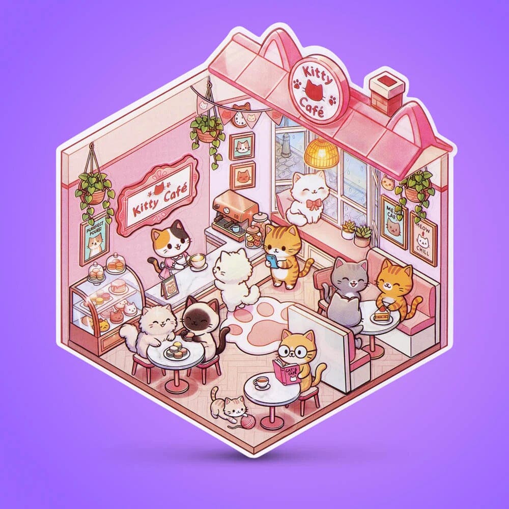 Sticker Therapy: Kawaii Kitties Set Series 1 (1pc) Ships Assorted Simple ZURU 