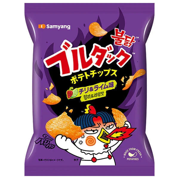 Samyang Buldak Potato Chips Chilli & Lime (55g) Simple Lay's 