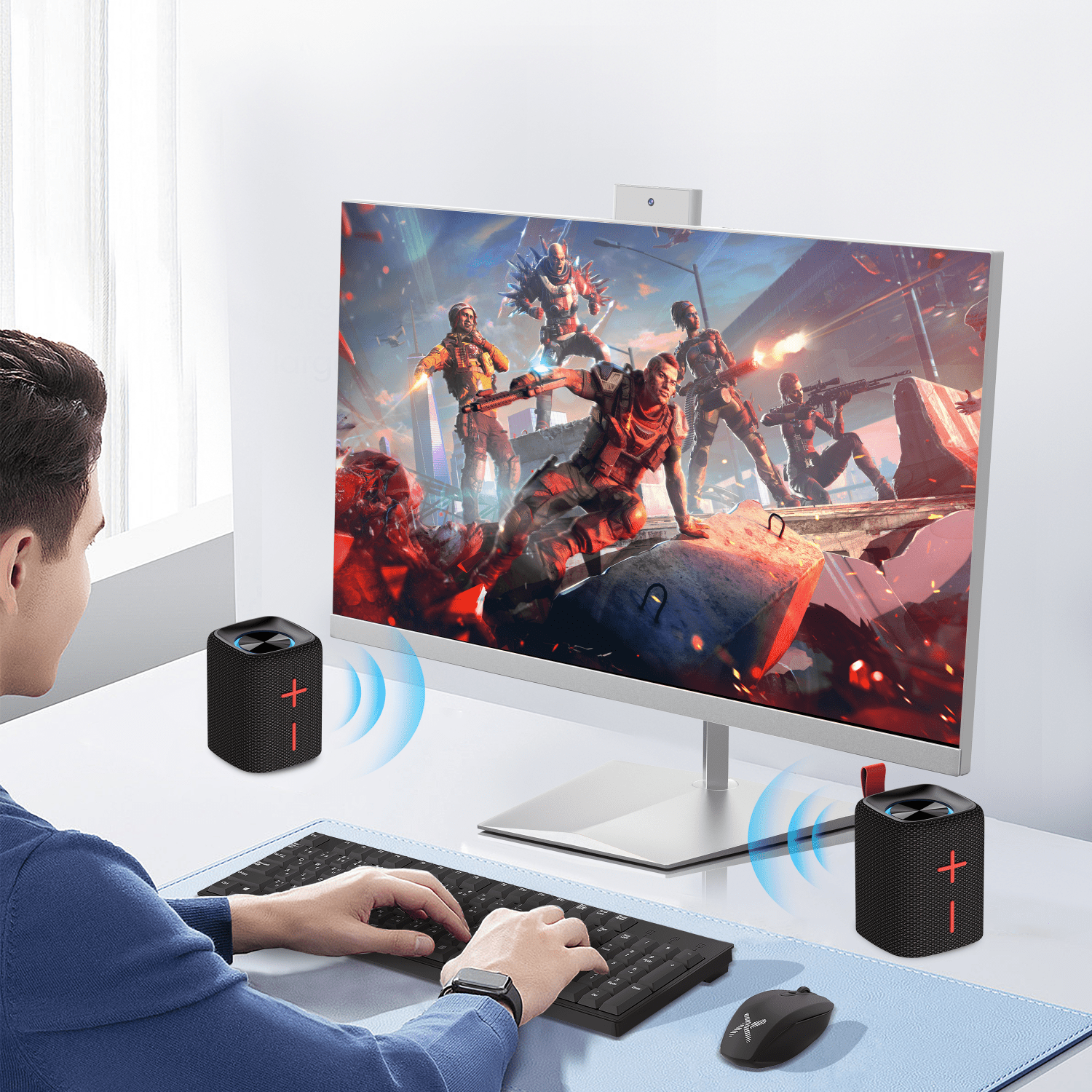SonicVibes: 2-in-1 Detachable Magnetic Bluetooth Speaker–TWS 3D Stereo w/ RGB Lights Simple SonicVibes 