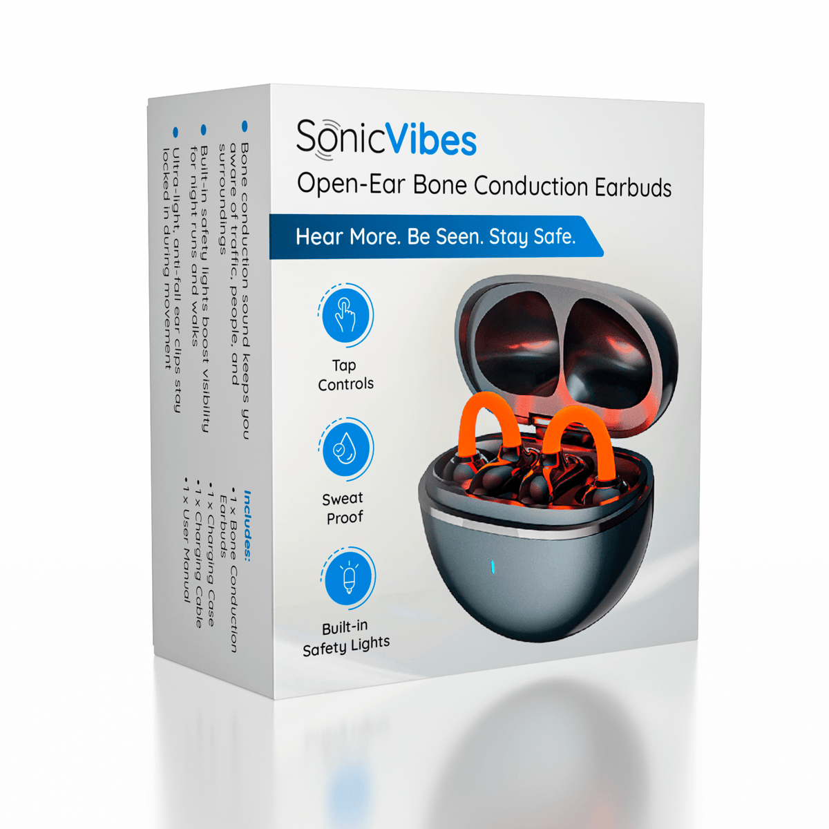 SonicVibes: Bone Conduction LightUp Earbuds Simple SonicVibes 