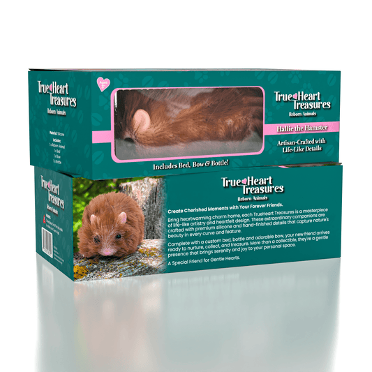 TrueHeart Treasures Reborn Animals: Hallie The Hamster Realistic Mini Silicone Newborn Hamster Baby Simple TrueHeart Treasures 