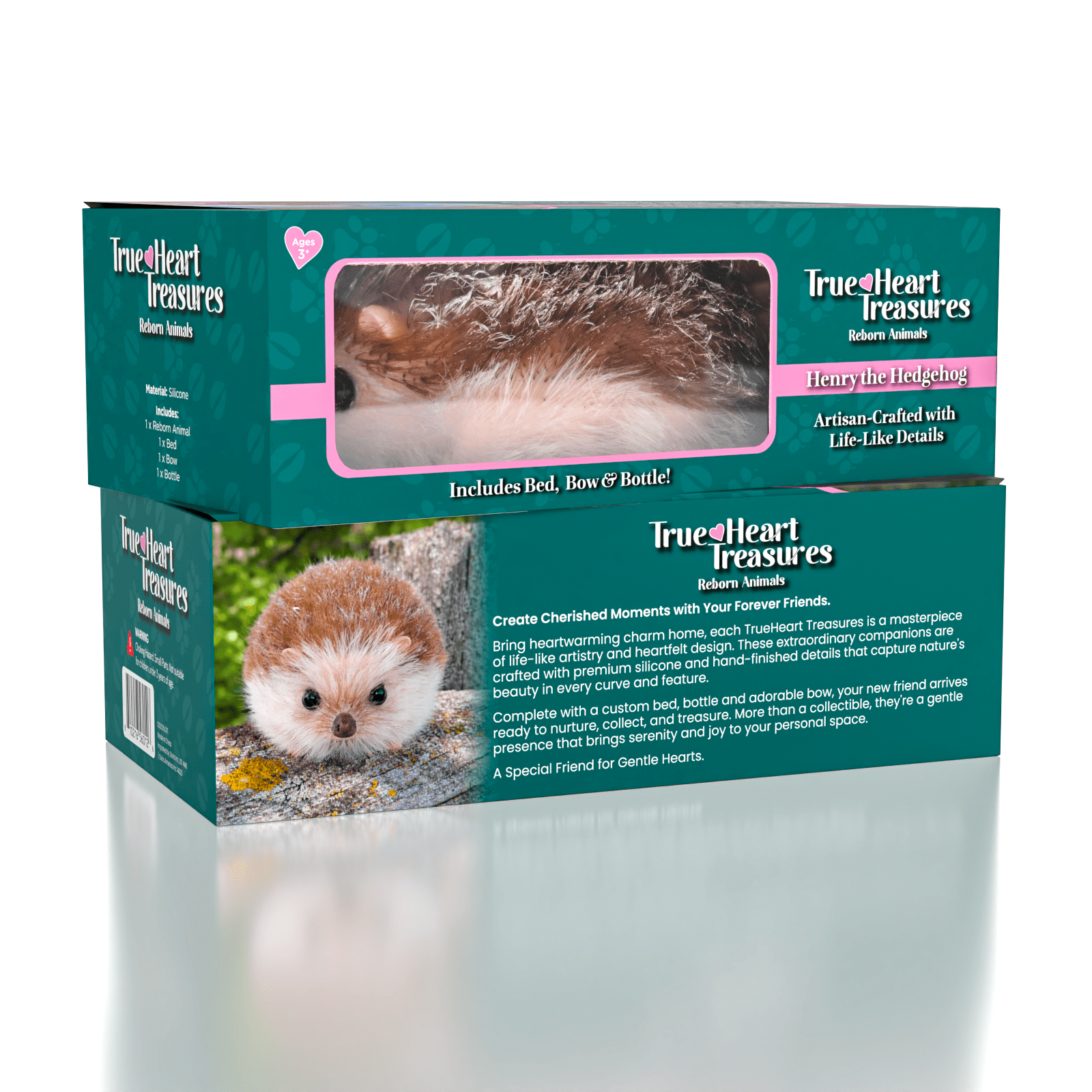 TrueHeart Treasures Reborn Animals: Henry The Hedgehog Realistic Mini Silicone Hedgehog Baby Simple TrueHeart Treasures 