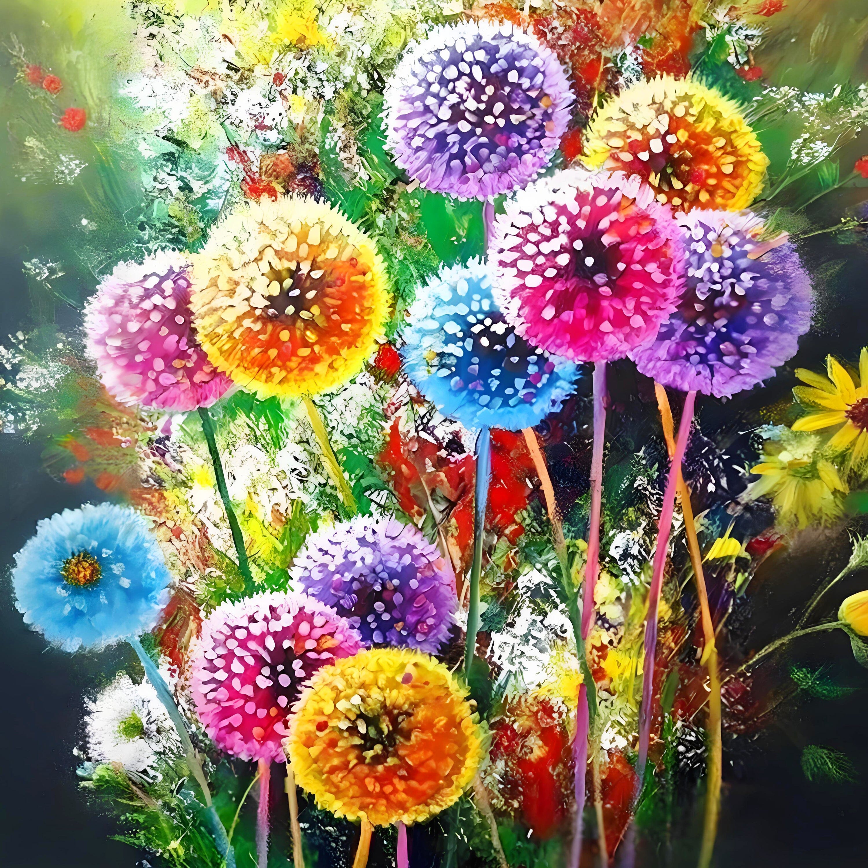 Studio Art Diamond Painting Full Coverage "Joyful Garden" (40cm x 40cm) Simple Studio Art 