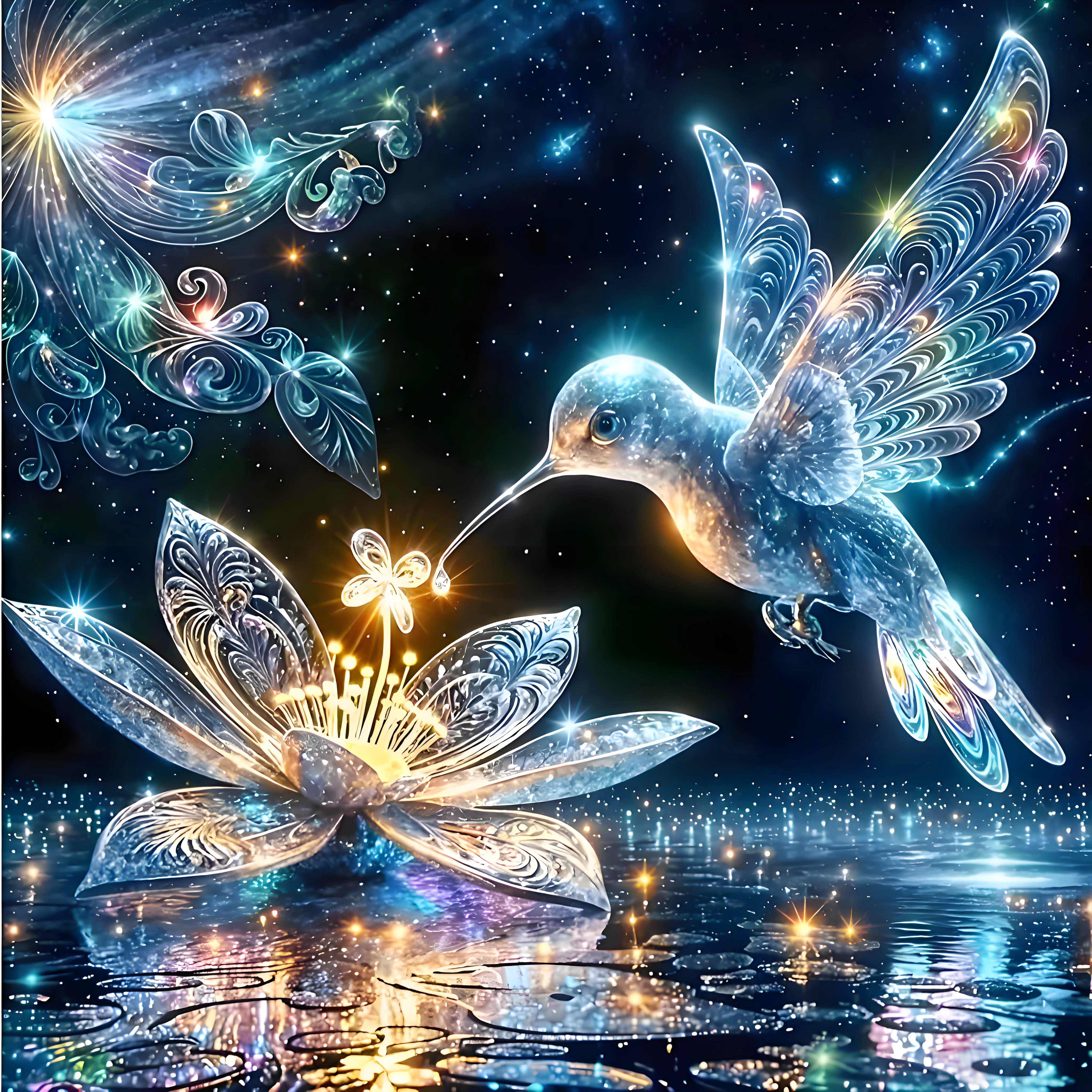 Studio Art Diamond Painting Full Coverage "Luminous Flight" (40cm x 40cm) Simple Studio Art 