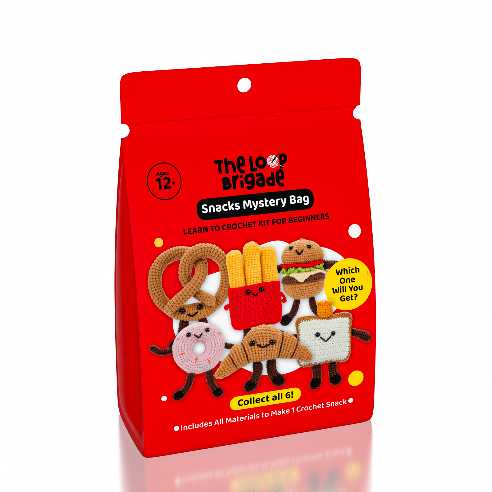 The LOOP Brigade: Mystery Snacks DIY Crochet Plush Toy Complete Kit For Beginners Blind Bag Simple The LOOP Brigade 
