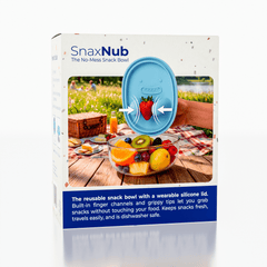 SnaxNub The No-Mess Snack Bowl w/ Silicone Pinchers (250mL Capacity) Color Ships Assorted Simple ProKitchen 