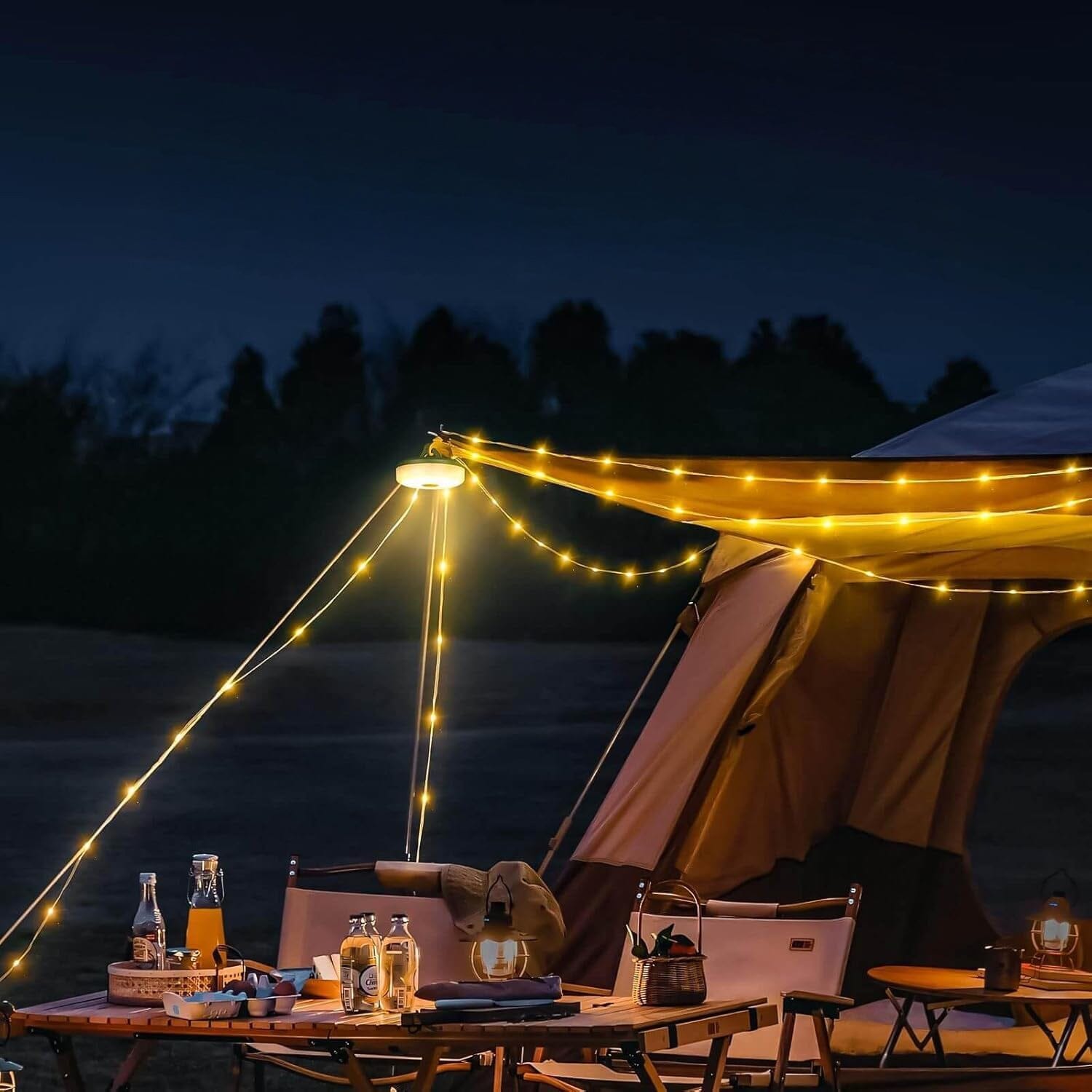 LumaWynd Solar String Lights – 10M Wind-Up LED Outdoor Lights (USB + Solar) Simple Exclusive 