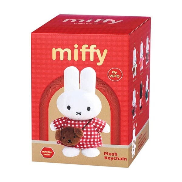 Miffy Travel Series Crossbody Bag Charm Blind Box (1pc) – Mystery Plush Keychain Toy Simple Miffy 