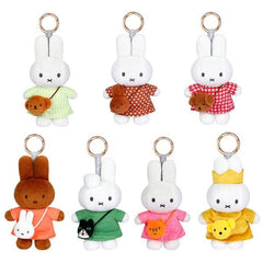 Miffy Travel Series Crossbody Bag Charm Blind Box (1pc) – Mystery Plush Keychain Toy Simple Miffy 