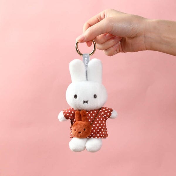 Miffy Travel Series Crossbody Bag Charm Blind Box (1pc) – Mystery Plush Keychain Toy Simple Miffy 