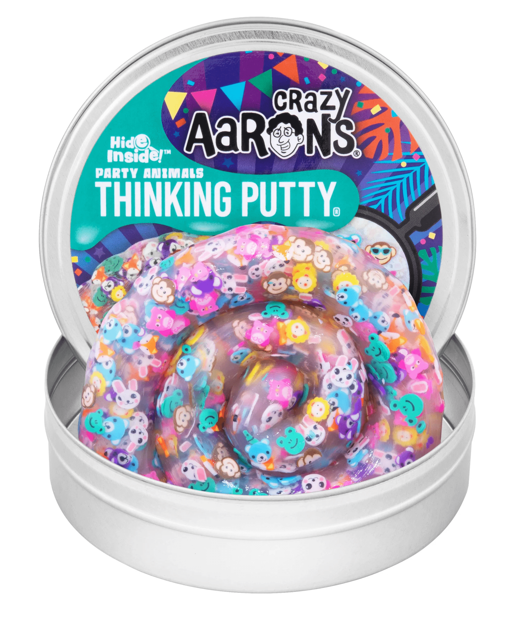 Crazy Aaron’s Hide Inside! Party Animals Thinking Putty® – Find-It Fidget Sensory Putty Simple Crazy Aarons 