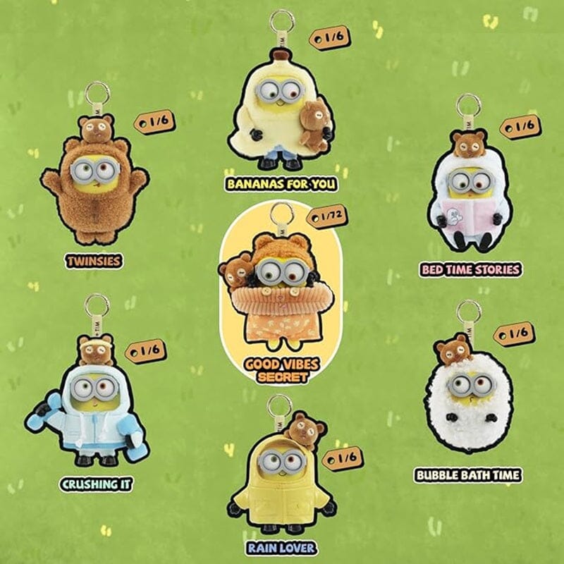 52TOYS x Minions: Bob & Tim Better Together Series Plush Keychain Blind Box (1pc) Simple 52TOYS 