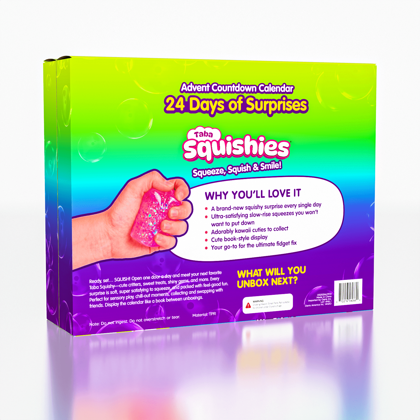 Taba Squishies® Fidget Toys 24-Day Countdown Calendar (24pc) Simple Exclusive 