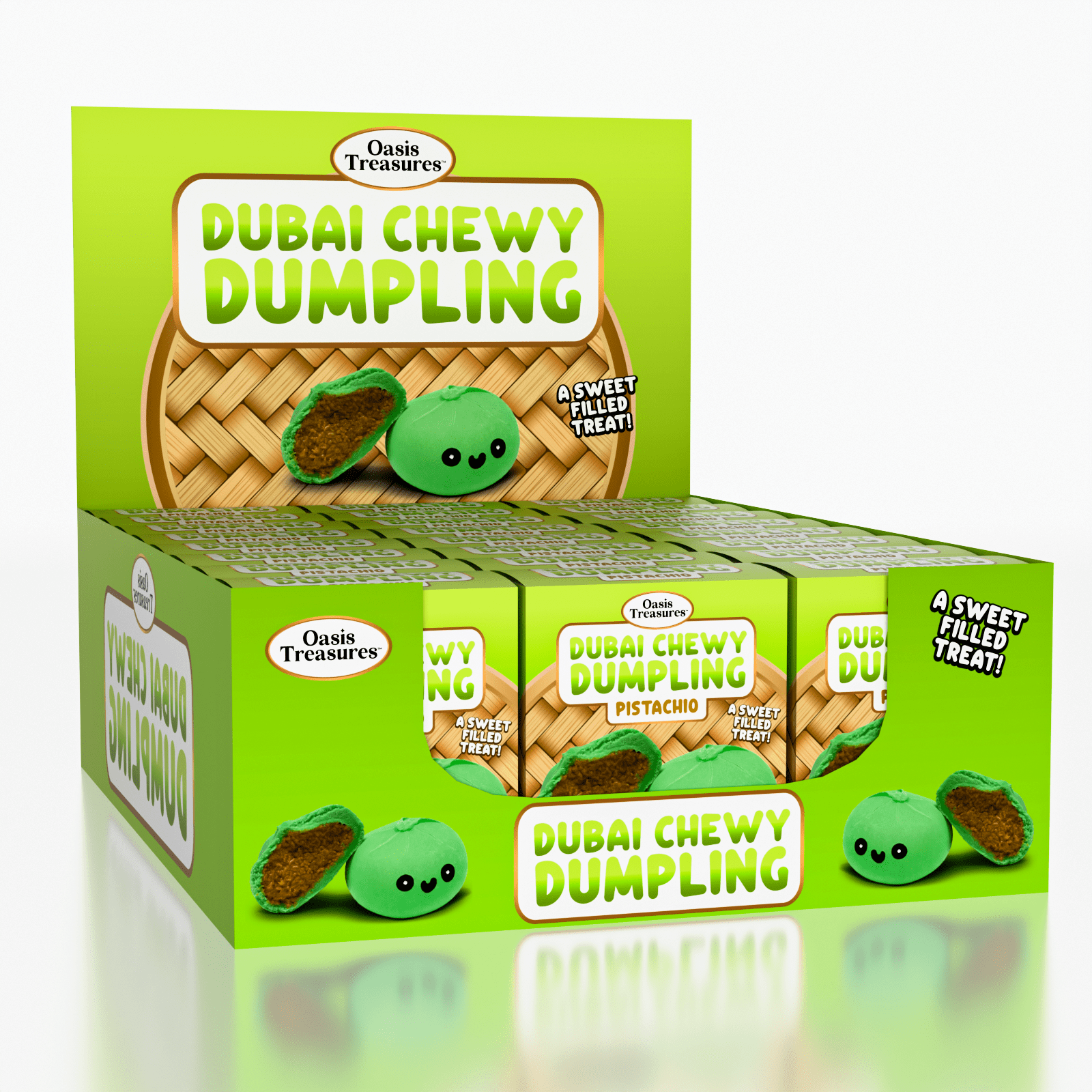 Dubai Dumpling Pistachio Flavor Korean Chewy Cookie by Oasis Treasures (90g) Simple Oasis Treasures 