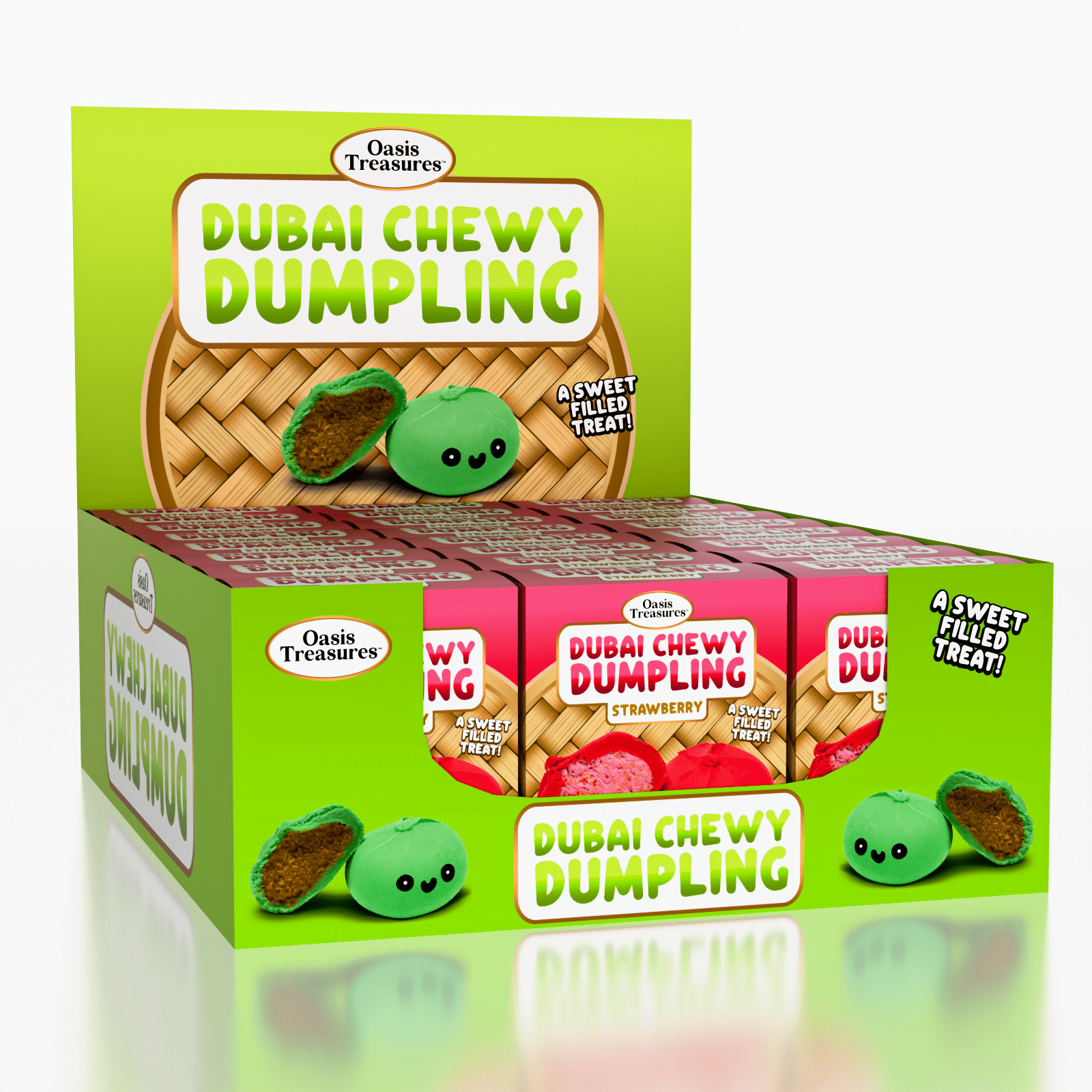 Dubai Dumpling Strawberry Flavor Korean Chewy Cookie by Oasis Treasures (90g) Simple Oasis Treasures 