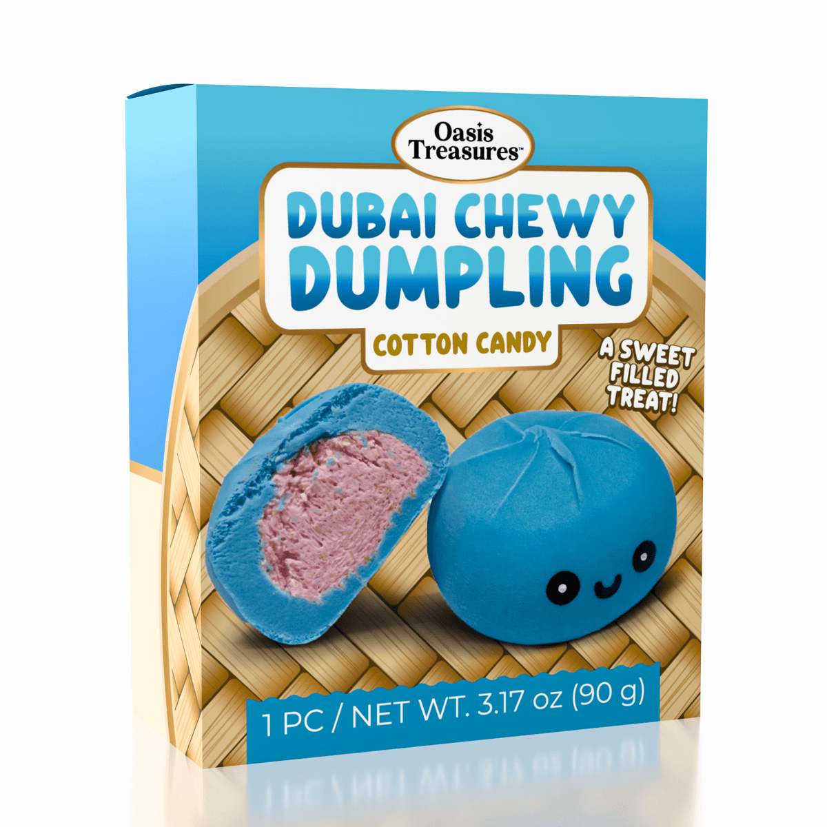Dubai Dumpling Cotton Candy Flavor Korean Chewy Cookie by Oasis Treasures (90g) Simple Oasis Treasures 