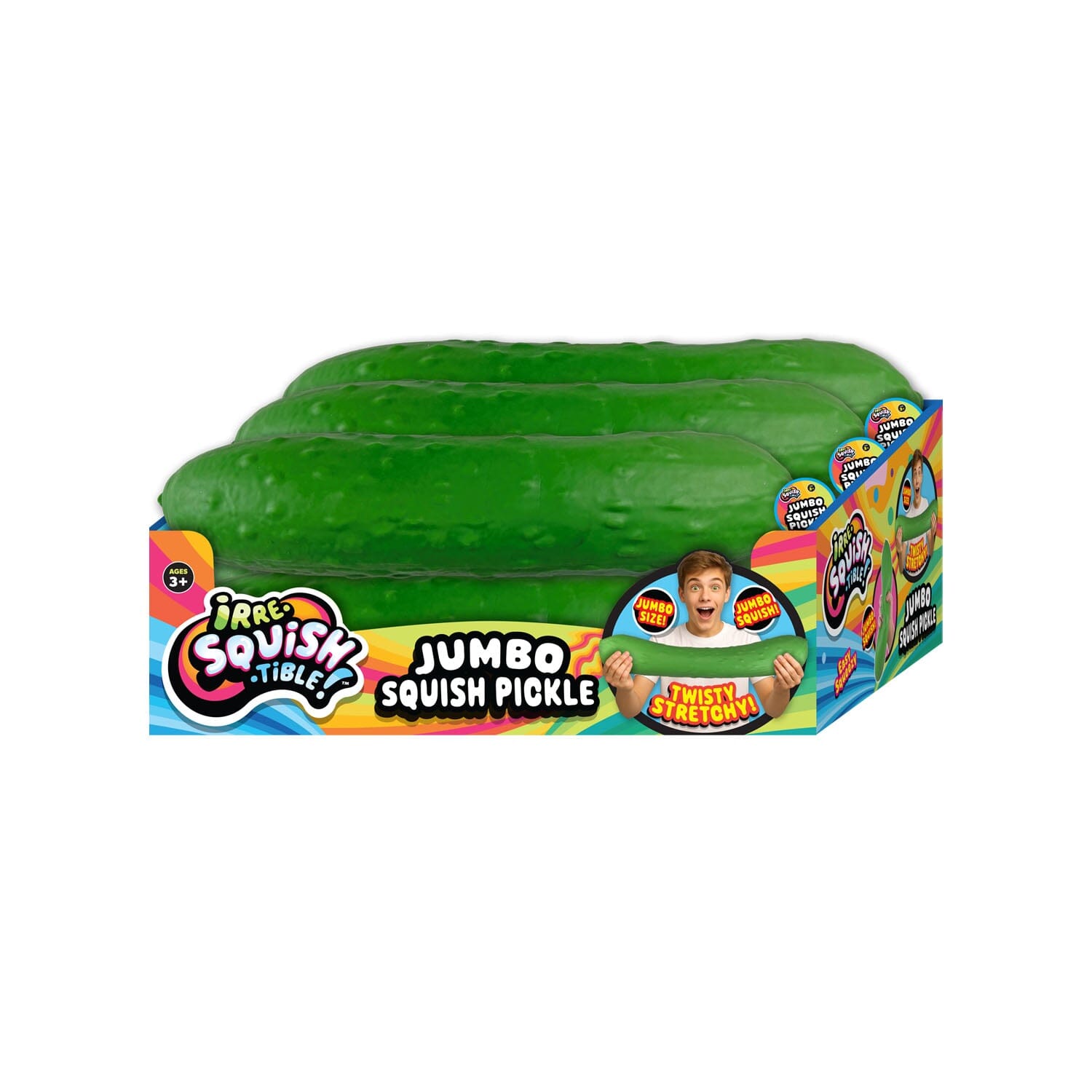 IRRE-SQUISHTIBLE 12” Jumbo Scented Squish Pickle – Giant Stress Relief Squishy Toy (1pc) Simple Exclusive 