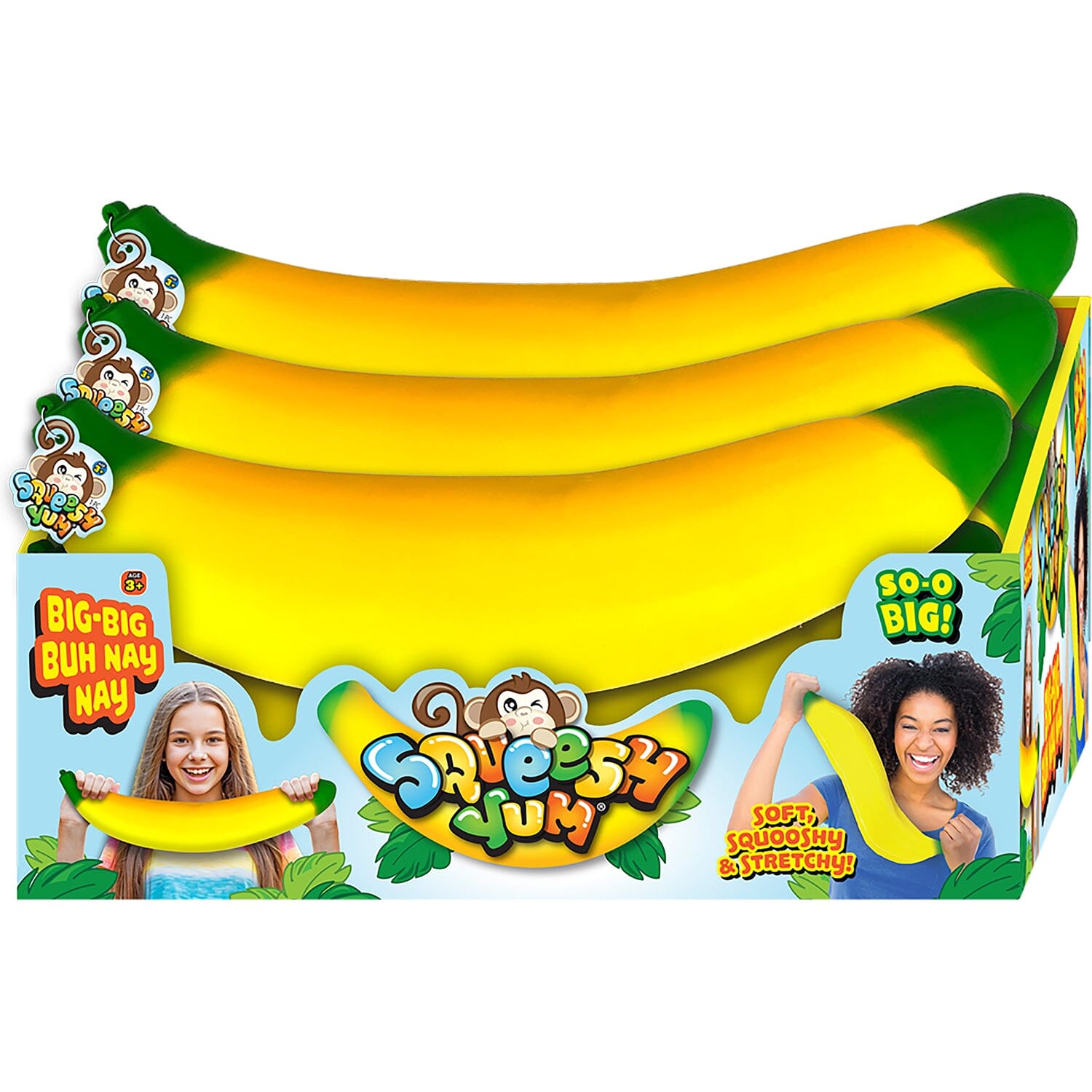 SQEESHY YUM 12” Big-Big Buh Nay Nay Super Squishy Fidget Toy – Jumbo Banana Stress Relief Toy (1pc) Simple Exclusive 
