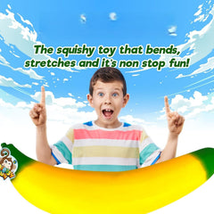 SQEESHY YUM 12” Big-Big Buh Nay Nay Super Squishy Fidget Toy – Jumbo Banana Stress Relief Toy (1pc) Simple Exclusive 