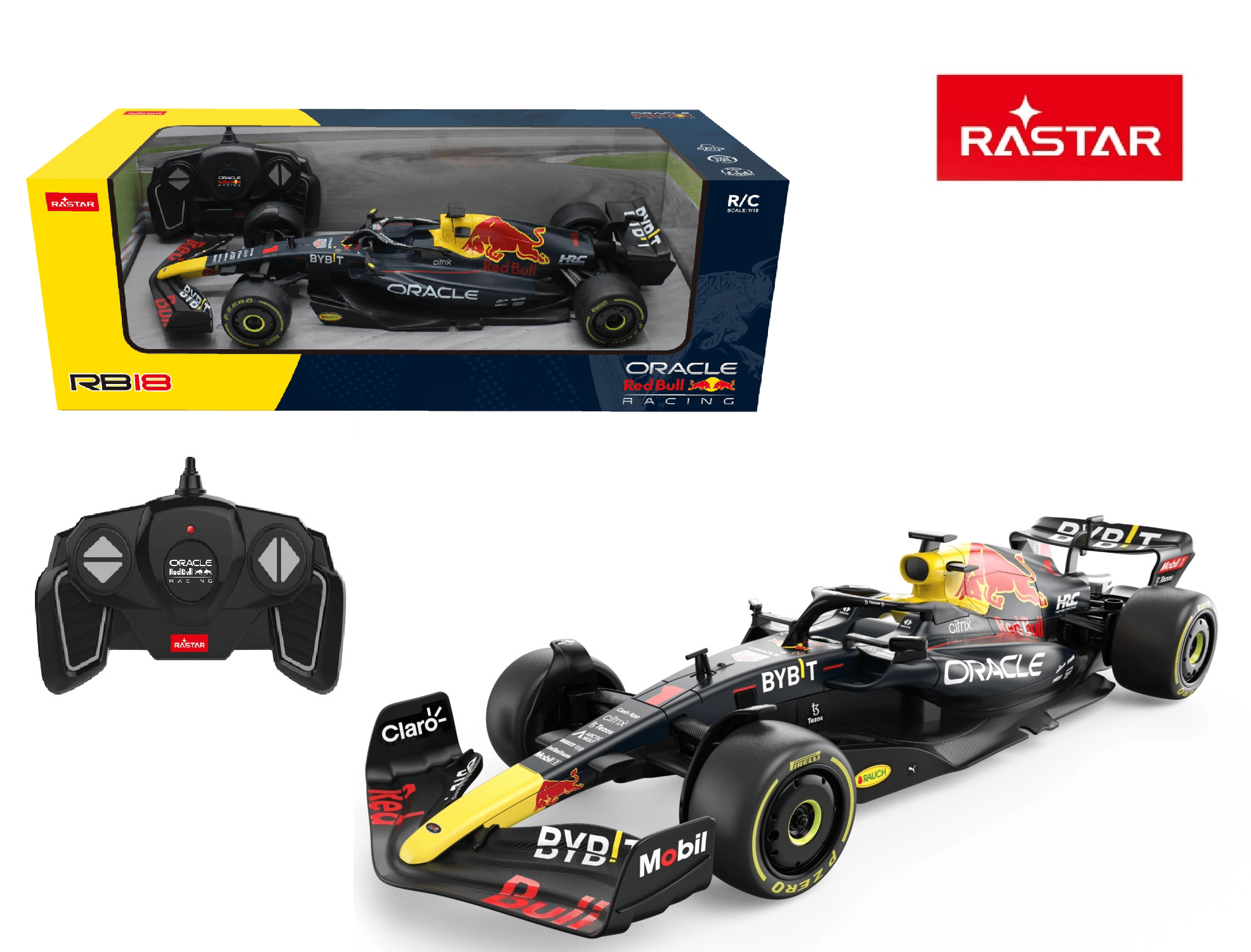 Rastar RC 1:18 Oracle Red Bull Racing RB18 – Remote Control Formula 1 Car Simple Rastar 