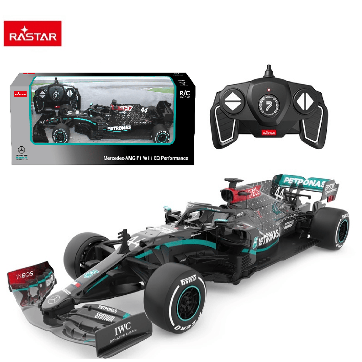 Rastar R/C 1:18 Mercedes-AMG F1 W11 EQ Performance – Remote Control Formula 1 Race Car Simple Rastar 
