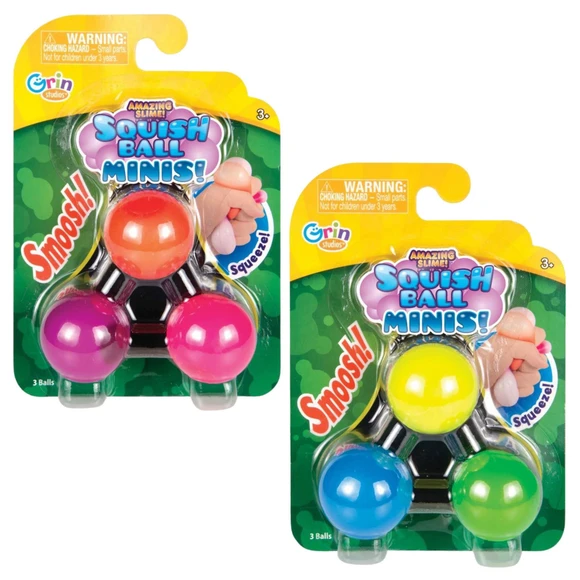Amazing Slime Squish Ball Minis - Assorted 3 Pack Sensory Fidget Toys Simple Exclusive 