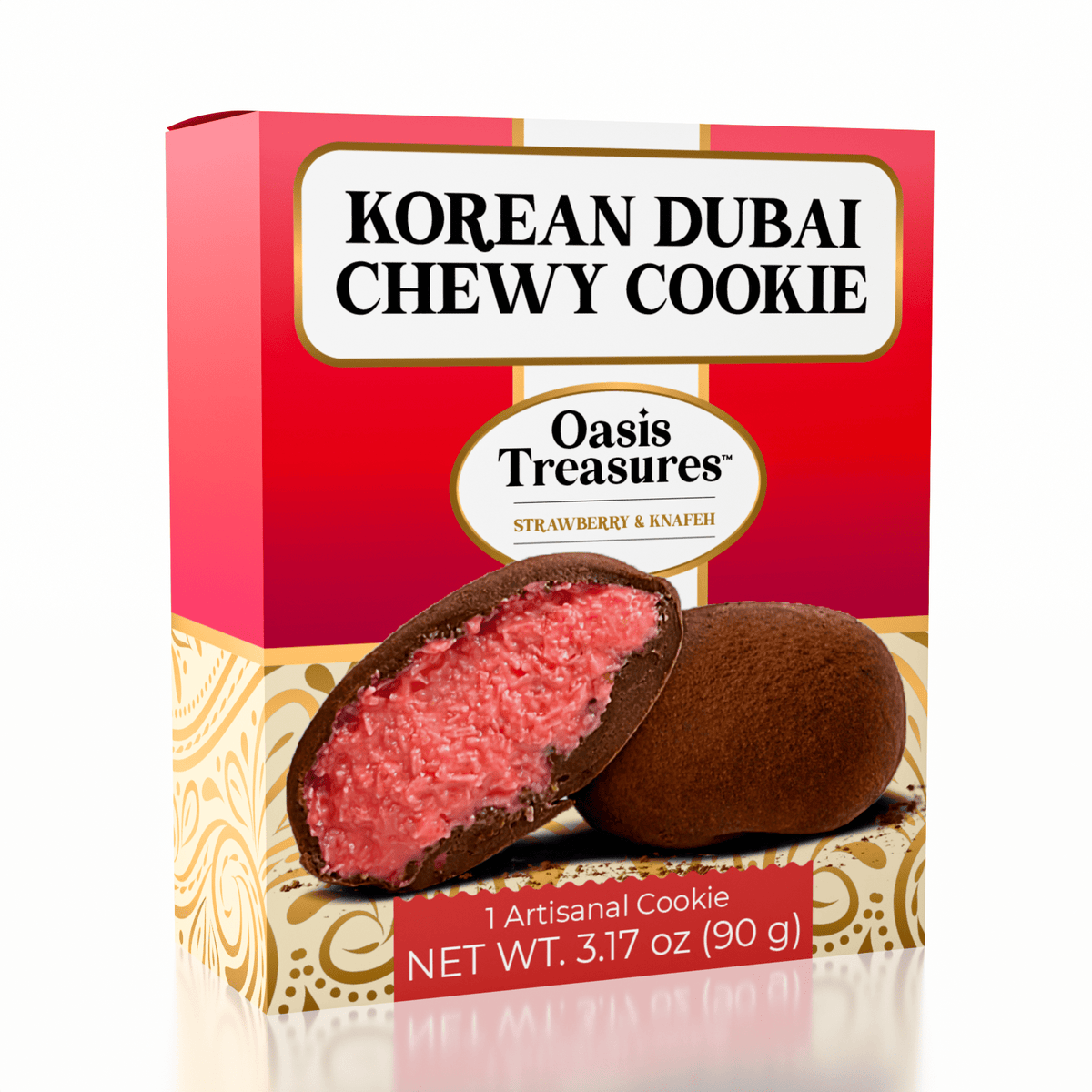 Dubai Chewy Cookie ジャンボサイズ Dubai Strawberry Flavor Korean Chewy Chocolate Cookie by Oasis