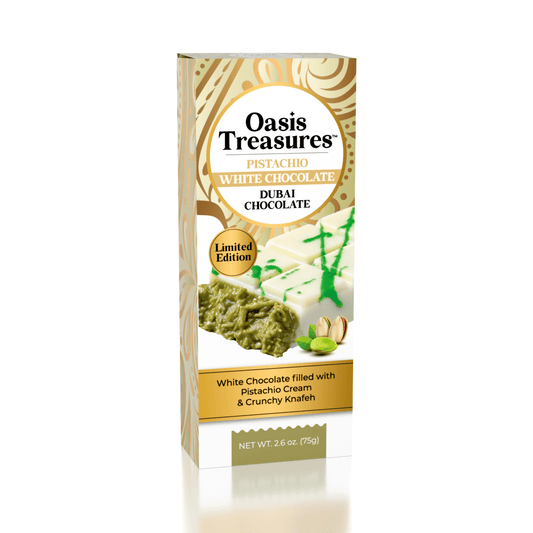 Dubai Pistachio White Chocolate Bar Pistachio by Oasis Treasures (75g) Simple Oasis Treasures 