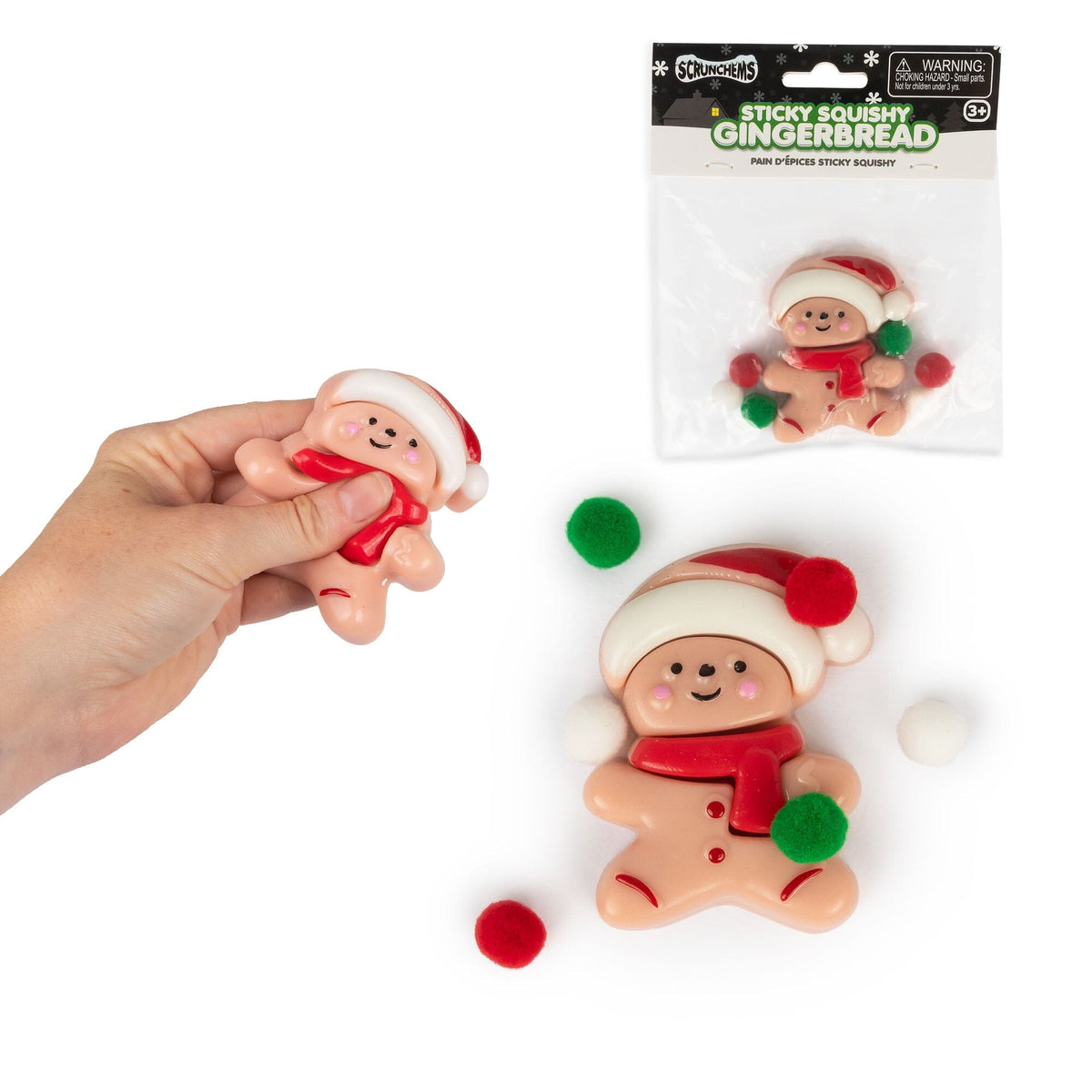 Scrunchems Sticky Squishy Gingerbread Fidget Toy (1pc) Simple Scrunchems 
