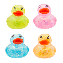 Sensory Toy Box Squishy Glitter Ducks Stress Relief Fidget Toy (4 pack) Simple Exclusive 