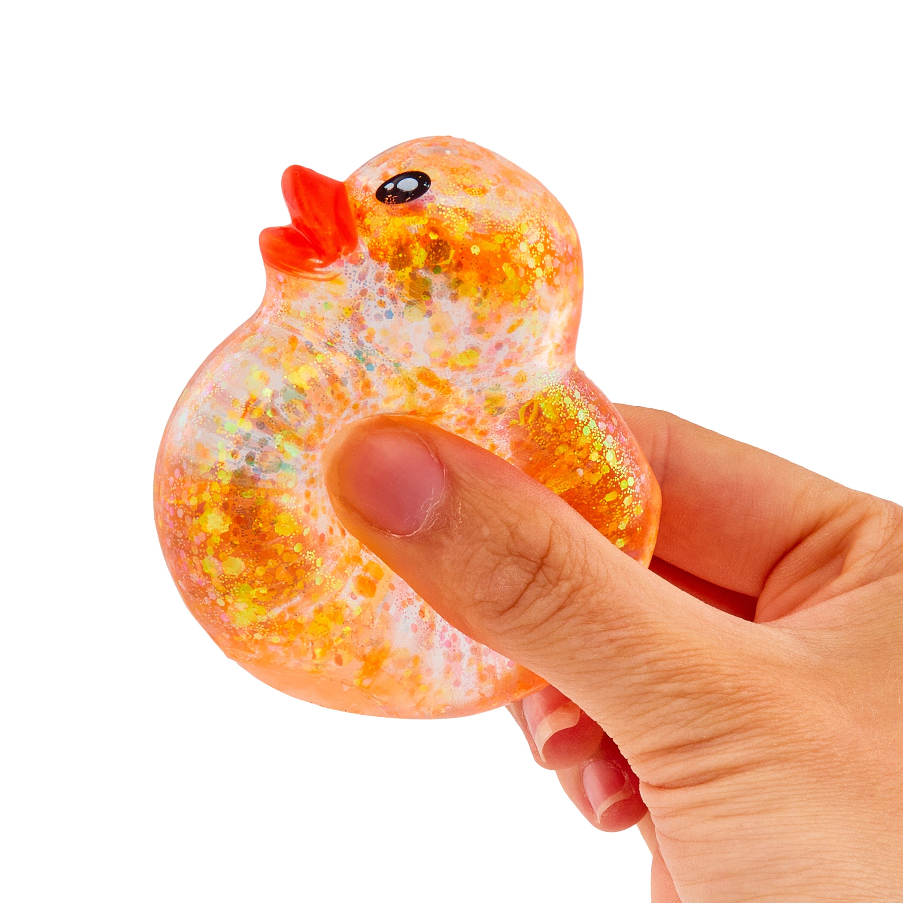 Sensory Toy Box Squishy Glitter Ducks Stress Relief Fidget Toy (4 pack) Simple Exclusive 